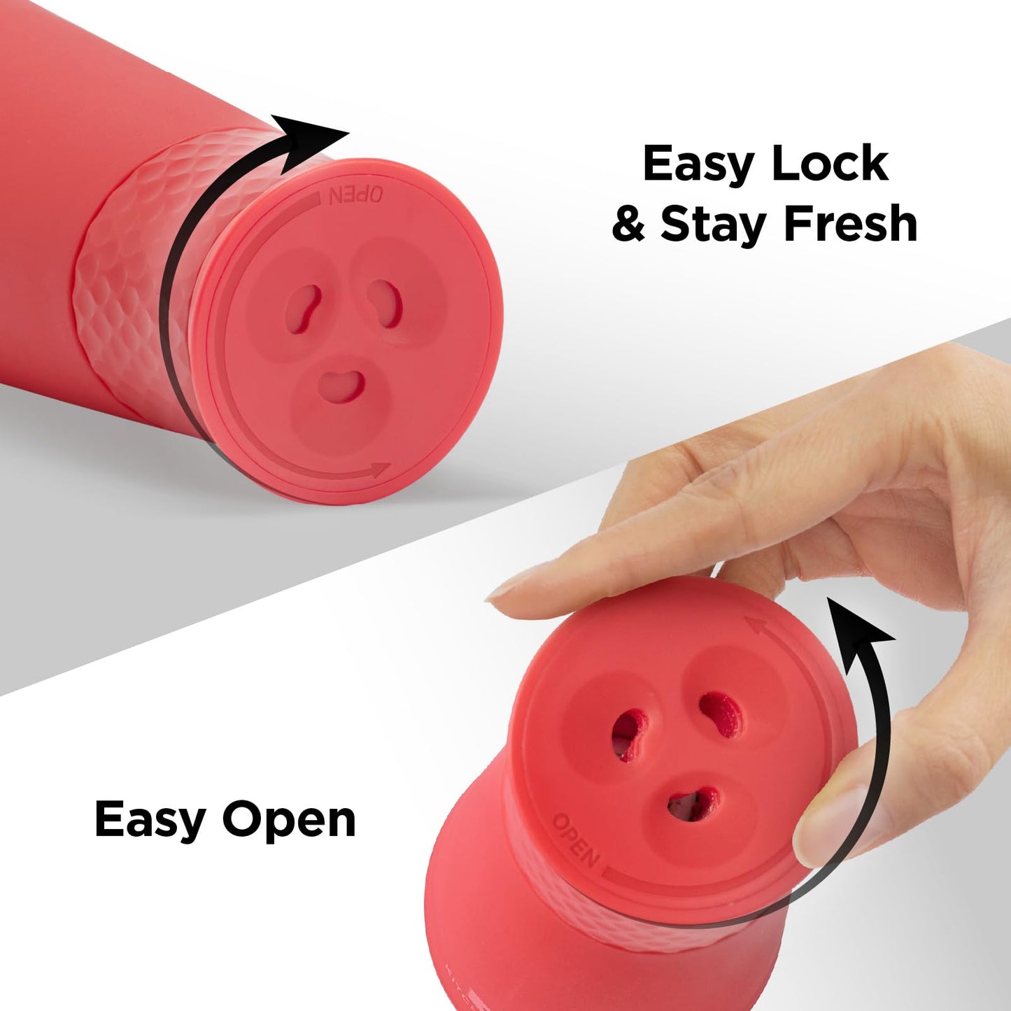 Kitchen Mama FlipTastic Rechargeable Salt and Pepper Grinder – Gravity Electric Grinder, Pepper Mill, Adjustable Coarseness, One-Hand Operation, Refillable Salt and Pepper Mill for Kitchen (Red)