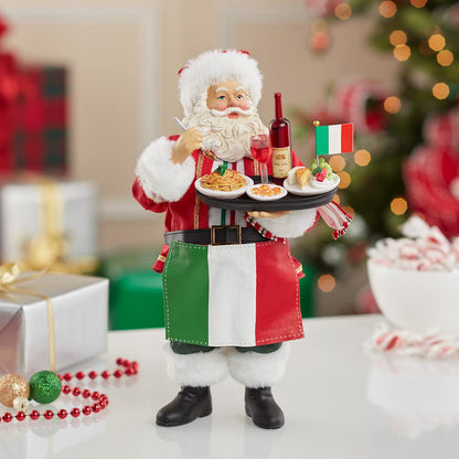 Kurt Adler Musical Fabriche Italian Santa, 10.5-Inch