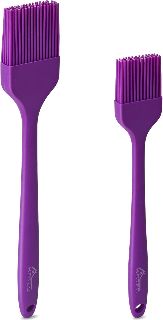 HOTEC Basting Brushes Silicone Heat Resistant Pastry Brushes Spread Oil Butter