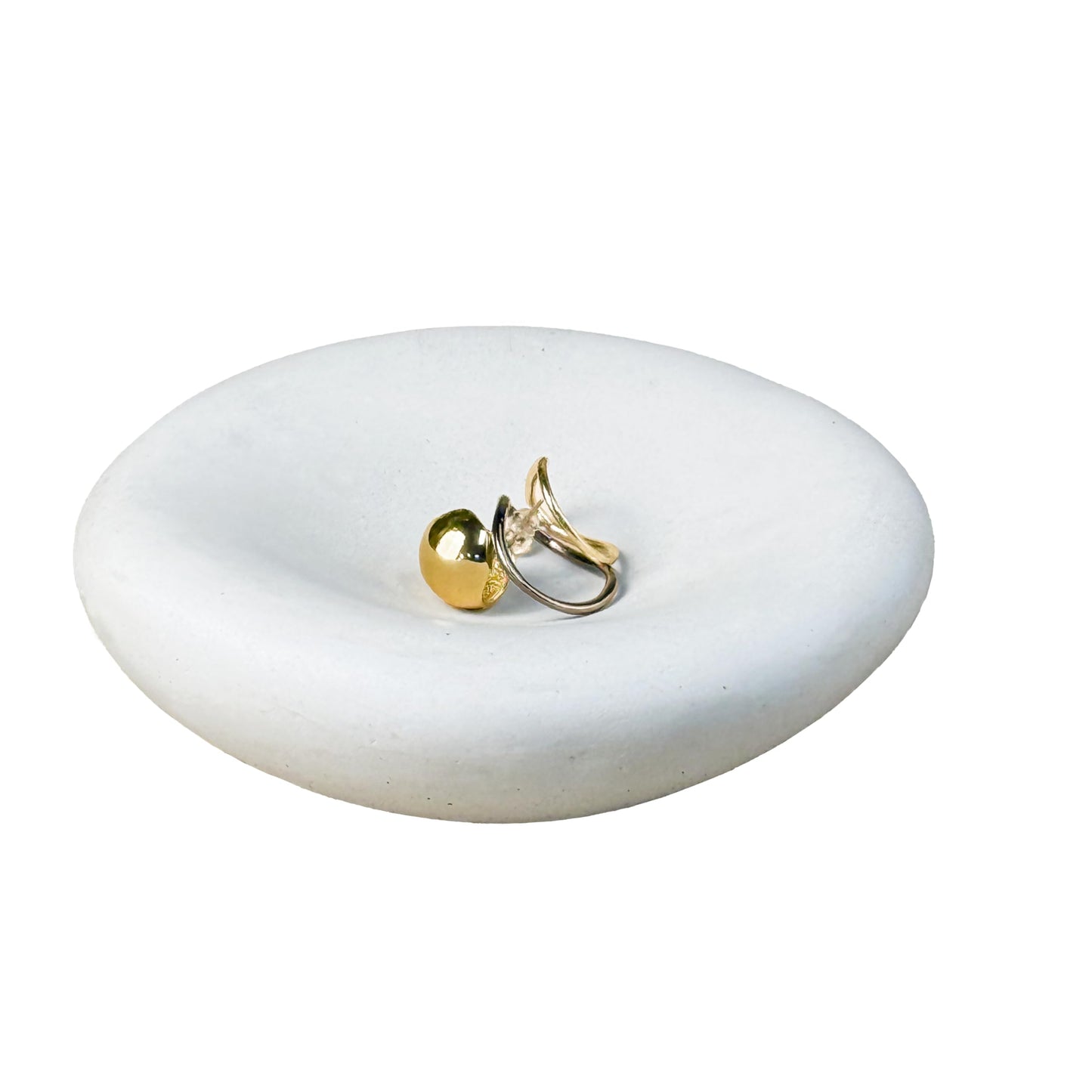 Zitiyade 6.3 Inch Cloud Bowl, Decorative Concrete Bowl for Home Decor, Key Tray for Entryway Table, Concretes Jewelry Tray, Asymmetrical Concrete Organic Bowles