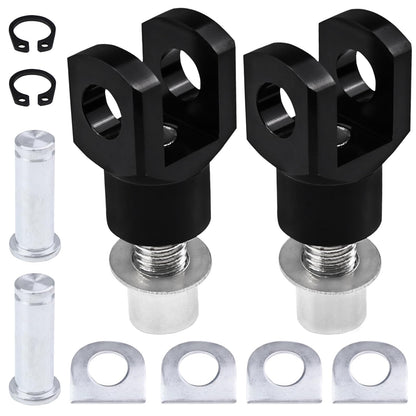 Motorcycle Foot Pegs Supports Mount Footrest Mounting Clevis Hardware Kit Left and Right Passenger Footrest Compatible with Softail FXST Low Rider Sport Glide Dyna FXR FX (Black)