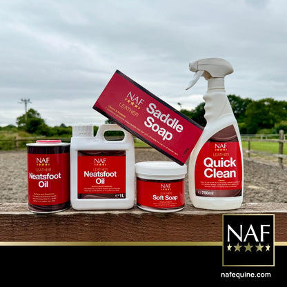 NAF Leather Soft Soap 450g – Glycerine-Based Saddle Soap for Leather Care – Cleans, Conditions & Preserves Tack – Easy-to-Use with Sponge Included