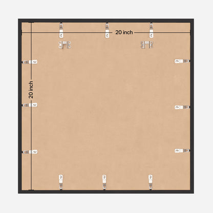 eletecpro Gallery Wall Frame Set of 3, 20x20 Inch Square Black Frames with 16x16 Mat, Scratch-Resistant Finish for Modern Home Decor