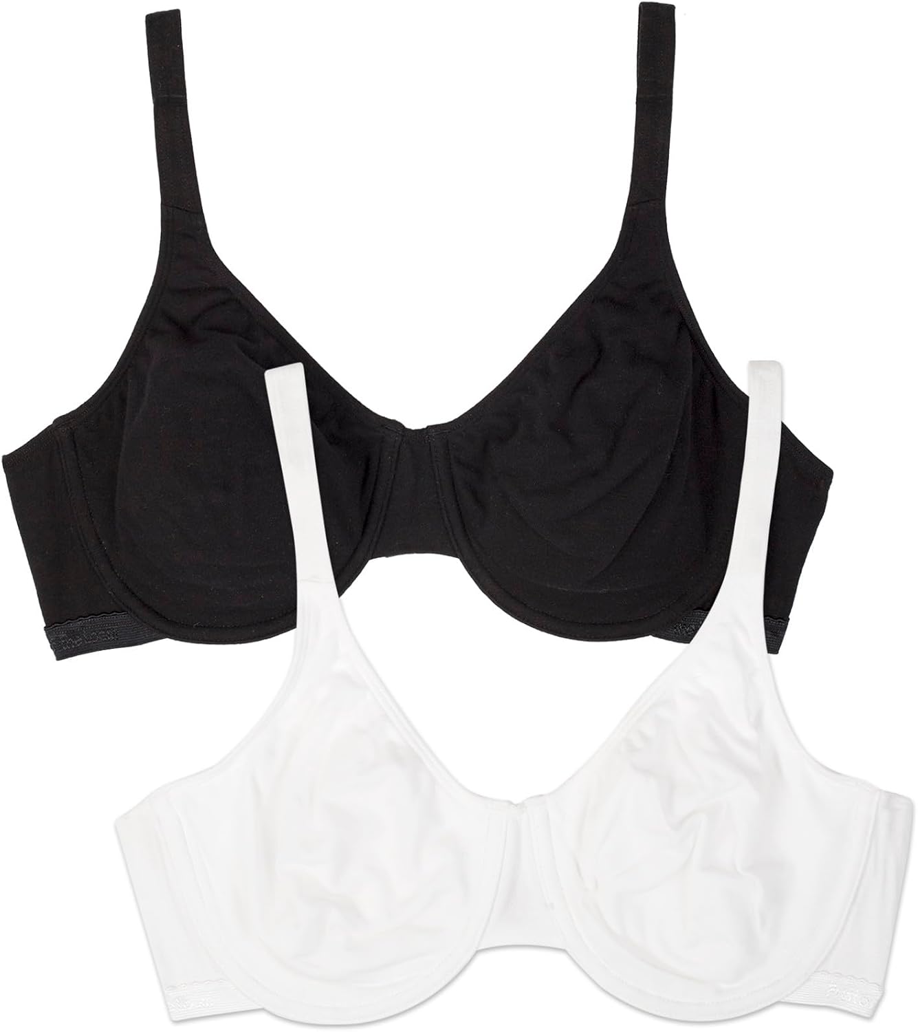 Fruit of the Loom Women's Multi-Pack Unlined Underwire Cotton Bra