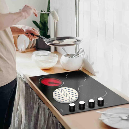 Home Sweet Home Electric Stove Burner Covers Modern Round Metal Stove Burner Covers,Set of 4,Beautiful Burner Covers,Light Blue Stove Top Covers Electric Stove Cooktop Decorative Kitchen Decor