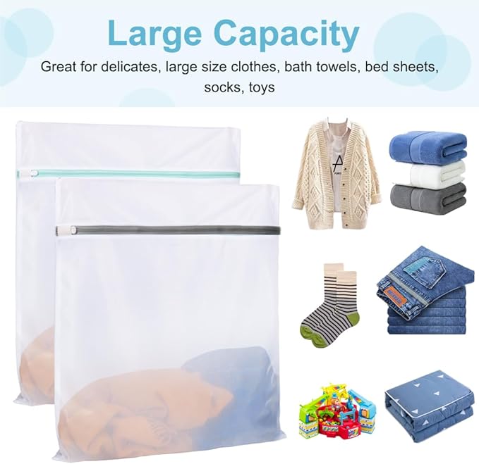 Tenn Well 3PCS Mesh Laundry Bags, 20 x 23 Inches Large Lingerie Bags