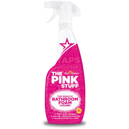 The Pink Stuff Miracle Bathroom Foam Cleaner (750ml) - Vegan Friendly - Spray & Wipe to Clean Dirt, Grime and Limescale in Your Bathroom