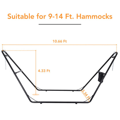 HARBOURSIDE HAMMOCKS Hammock Stand Only, 550 LBS Capacity Heavy Duty Hammock Frame for 2 Person Hammock, Fits Hammocks 9 to 14 Ft., for Indoor Outdoor Use