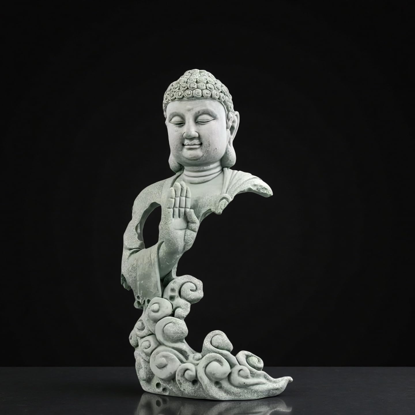 YQLDAHU Meditation Buddha Statue, Sandstone Zen Sculpture for Aquarium Fish Tank, Garden, Home & Office Decor (Indoor/Outdoor) ﻿