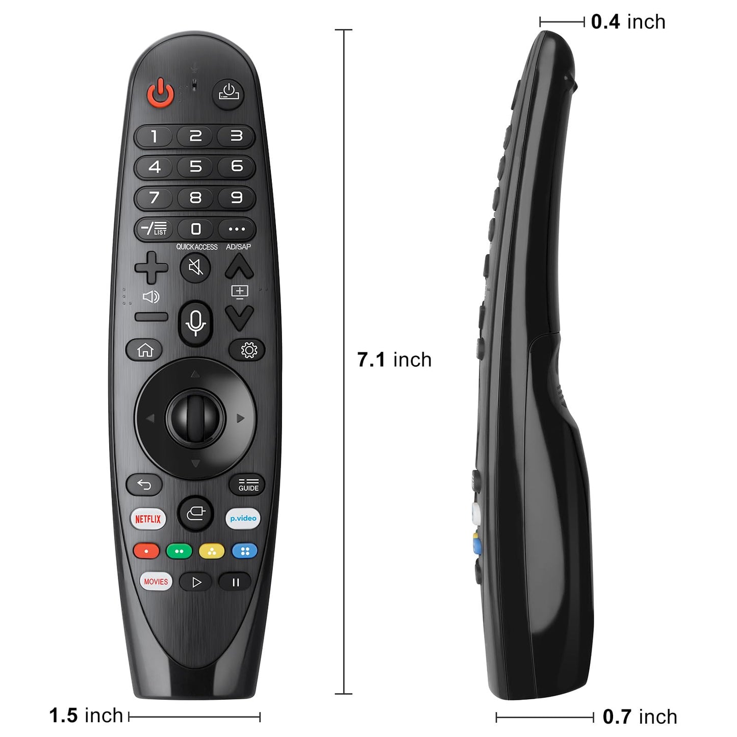Voice Magic Remote for LG-Smart-TV-Remote Control Replacement, AKB75855501 AN-MR20GA MR19BA MR18BA MR650A with Voice Recognition and Pointer Function
