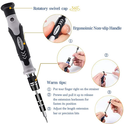 YINSAN 120-in-1 Magnetic Precision Screwdriver Set, Small Electronics Repair Tool Kit for iPhone, Laptop, PS5, Xbox, Nintendo Switch, MacBook, Tablets, Glasses & Doorbell
