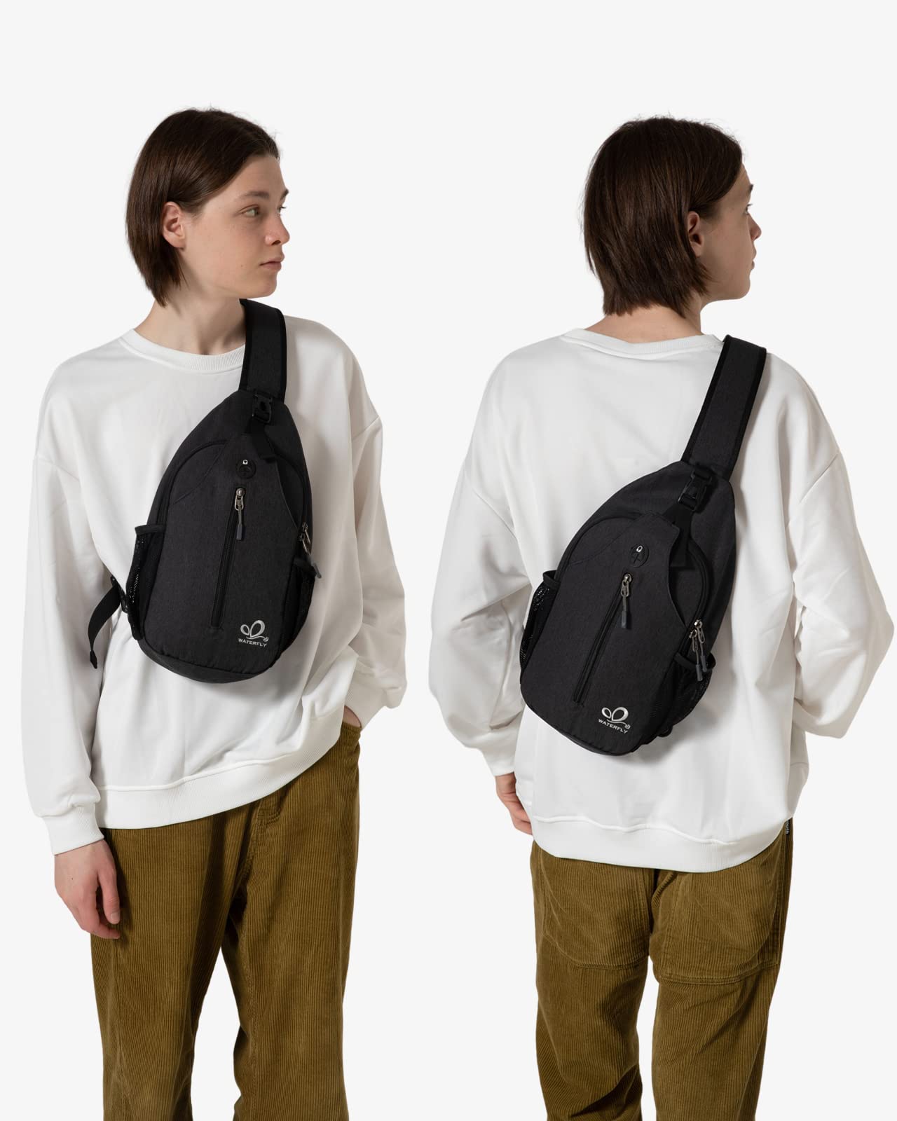 Waterfly Sling Bag Backpack Shoulder Crossbody Bag Chest Bags Hiking Casual Daypack for Men Women