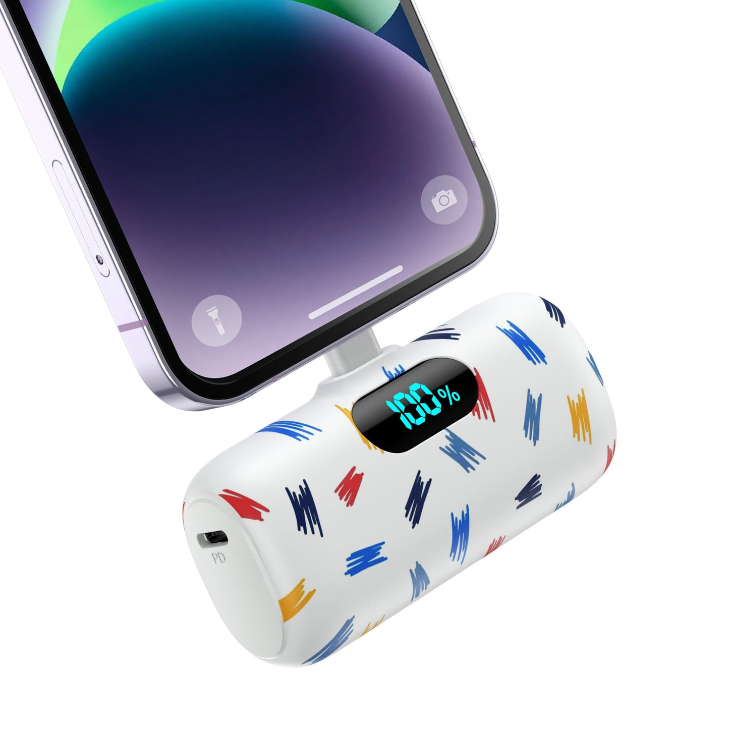 Small Portable Charger for iPhone,Upgraded 5000mAh PD Fast Charging Power Bank,Mini Battery Pack Backup Charger Compatible with iPhone 14/14 Pro Max/13/13 Pro/12 Pro/11/XS/XR/X/8/7/6 etc-Black