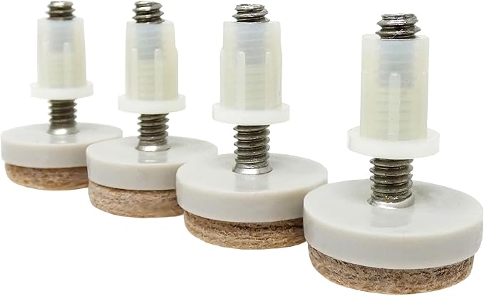 Shepherd Hardware 4 Pack 1" Threaded Felt Furniture Glides