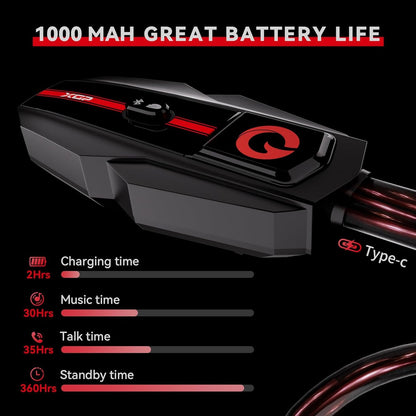 X10 10 Riders Group Mesh Motorcycle Intercom, 3000m Motorcycle Bluetooth Headset V5.3 with Audio Multitasking/Music Sharing, Helmet Communication Systems for ATV/Snowmobile/Ski, 2 Pack