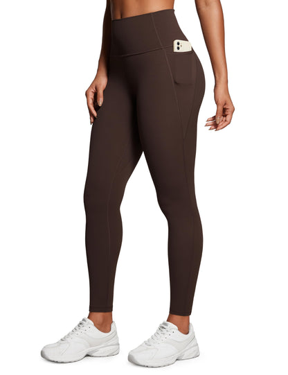 CRZ YOGA Womens Butterluxe Workout Leggings 28 Inches - High Waisted Gym Yoga Pants with Pockets Running Buttery Soft