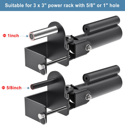 Kipika T Bar Row Landmine Attachment for 3" x 3" Power Rack - Heavy Duty T-Bar Row Platform with Swivel Suitable for 1" Standard Barbell Bar and 2" Olympic Bars - Ideal for Home Gym Workouts
