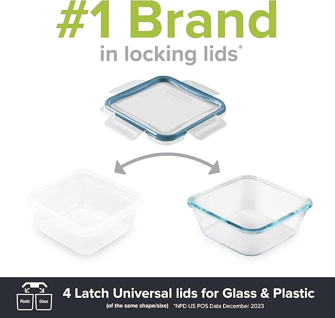 Snapware Plastic Total Solution 16-Pc Food Storage Containers Set, 2-Cup &