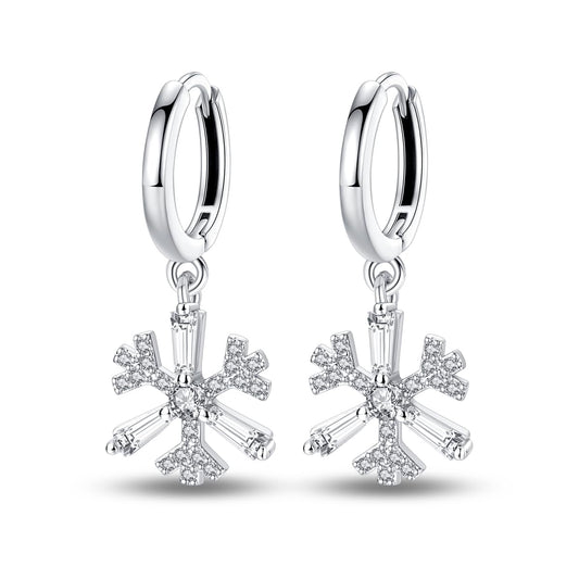 Cycuff 925 Sterling Silver Hoop Earrings Colorful Cubic Zirconia Jewelry Drop Earrings for Women Set Earring Presents for Her