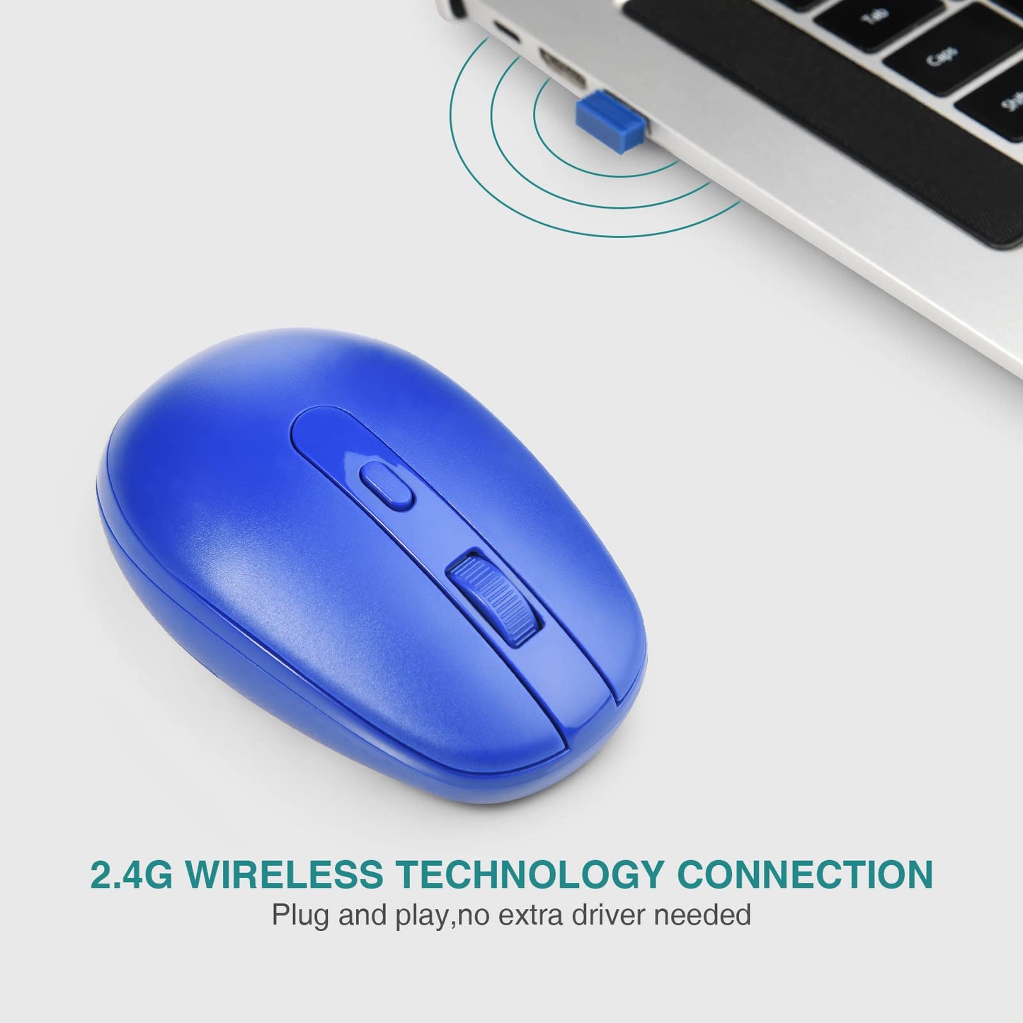 Rii Wireless Mouse RM700 2.4G Silent Mouse with USB Nano Receiver for Laptop,PC,Mac,Chromebook,Windows (Pink)