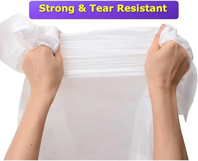 4 gallon Small Trash Bags Lavender Scented CCLINERS White Bathroom Garbage Bags