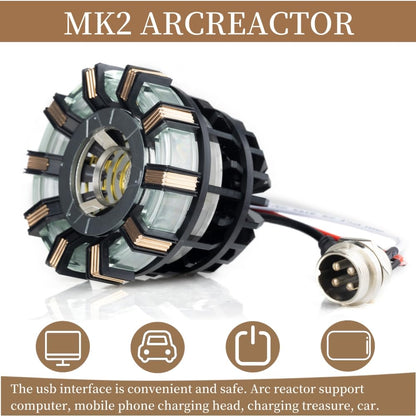 Euvdora 1:1 DIY Model Iron Man Arc Reactor MK2 LED Light Tony Stark Heart Chest Lamp Handmade Toys