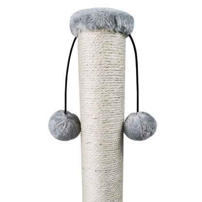 Dimaka 74cm Tall Cat Scratching Post, Scratch Post for Large Cats with 4 Teasing Hanging Ball, Natural Sisal Rope (Vertial Tree)