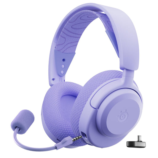 SteelSeries Arctis Nova 3P Wireless Multi-Platform Gaming Headset — Mobile App Control — 40 HR Battery — Neodymium Magnetic Drivers — 2.4GHz/Bluetooth — PS5, PS4, PC, Switch, Mobile — Lavender