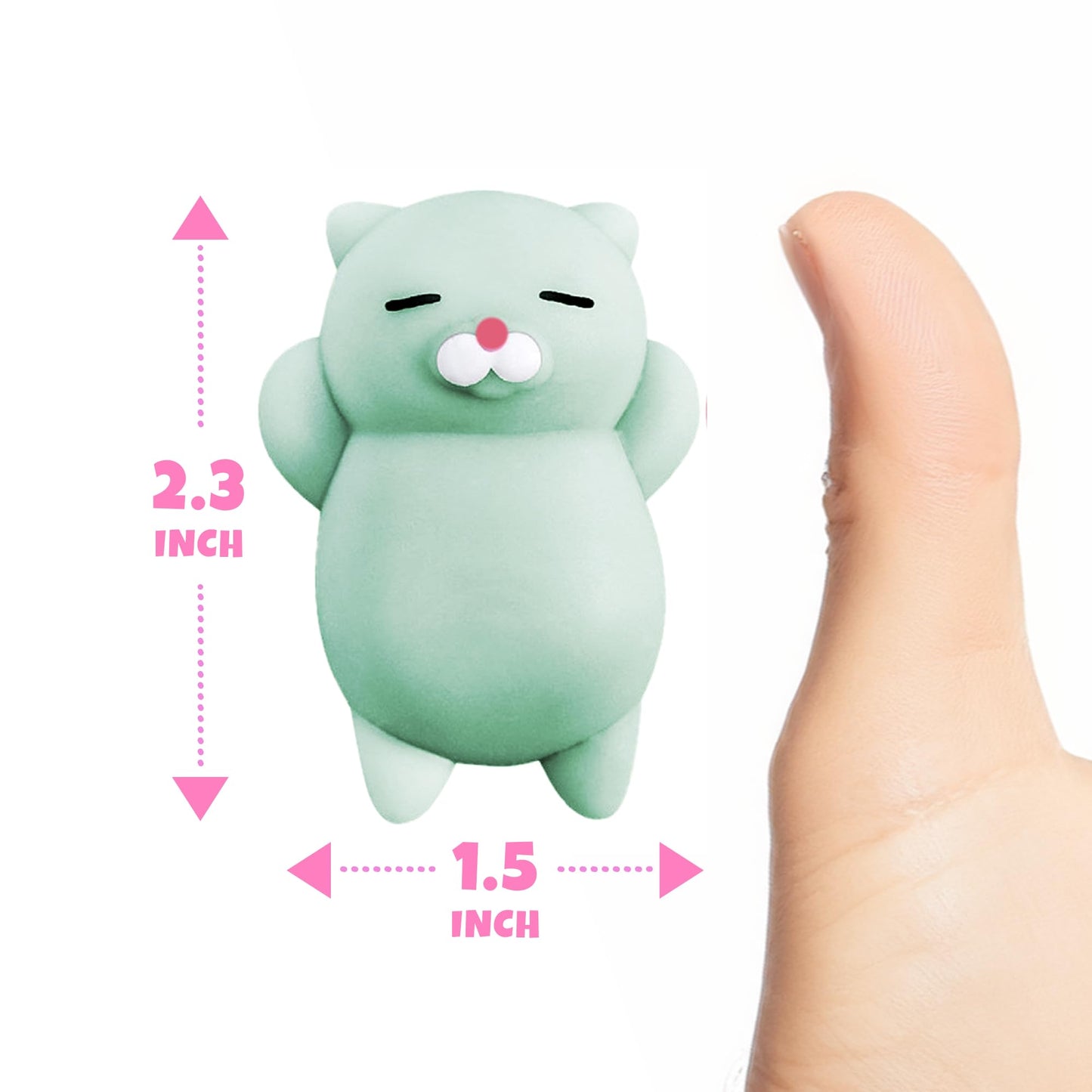 Nutty Toys Squishy Cat Set - 2" Soft Silicone Kawaii Kitties, Top Stress Relief Toy 2025 Unique Gifts for Teens Kids Women Men Adults Best Teenage Girls Teen Boy Tween Christmas Stocking Stuffers Idea