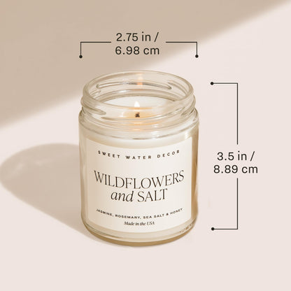 Sweet Water Decor Cashmere and Vanilla Patterned Candle – Soy Candles with Coconut, Bourbon Vanilla, Cashmere, Sandalwood, Musk – 40 Hour Burn – 9oz Clear Glass Jar – Luxury Spring Candle