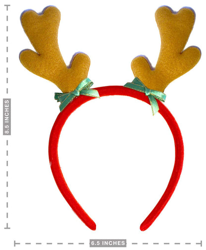 OLYPHAN Headbands for Christmas - Women - Reindeer Antler & Santa Hat Headband Hats - Kids & Adults