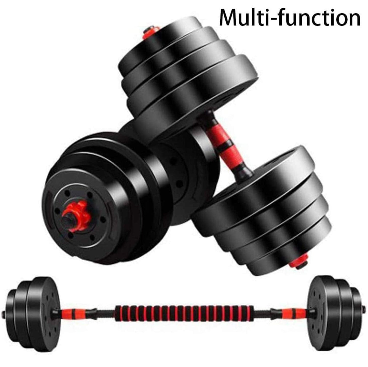 Dumbbell Bars Adjustable Dumbbell Weight Set Barbell Lifting - 2 x 15.74in Bars and 1 x 15.74in Connecting Rods for Gym Home