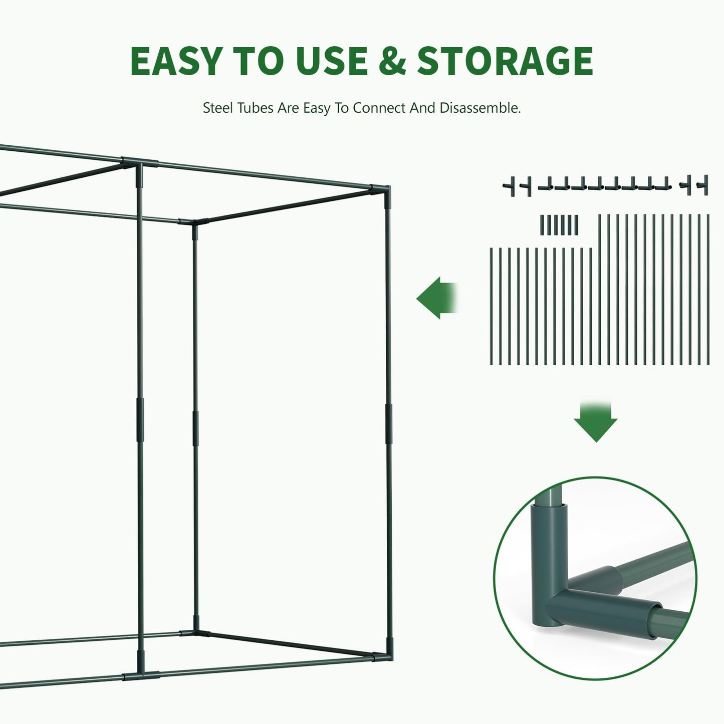 UrGROWA Galvanized Raised Garden Bed with Crop Cage Plant Protection Net Tent Kit for Garden Plant, 71"x35.4"x 59" Plants Protection Tent Cage Metal Planter Box Bottomless Planting Vegetables Outdoor