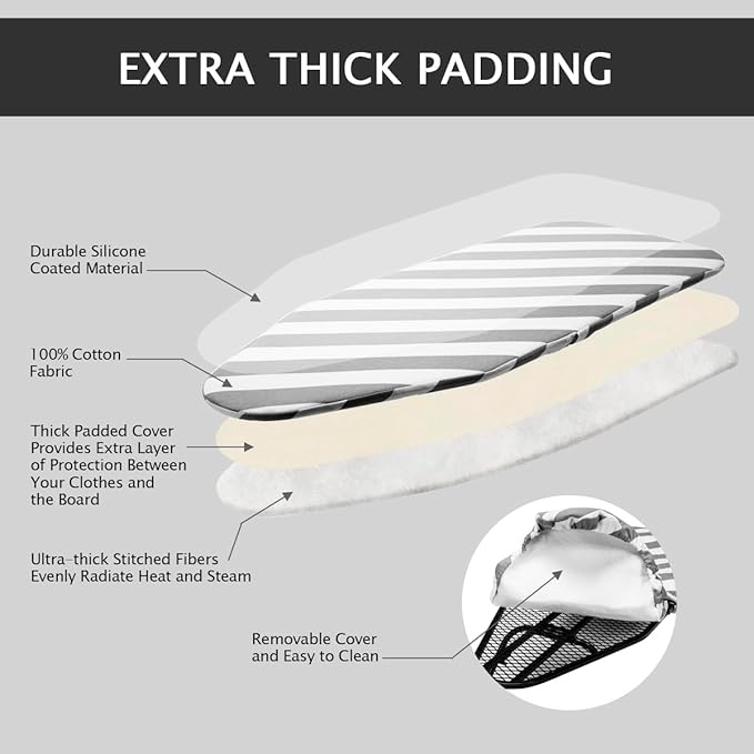 SheeChung Small Ironing Board 12"x32" Foldable Ironing Board