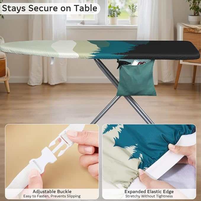 FIOBEE Ironing Board Cover and Pad Extra Thick Iron Board Pad