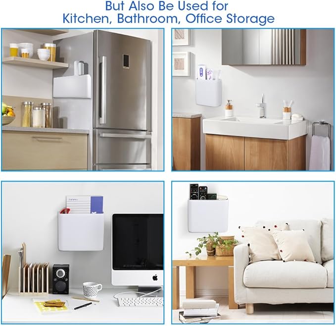 Picowe 3 PCS Magnetic Laundry Storage, Magnetic Storage Box