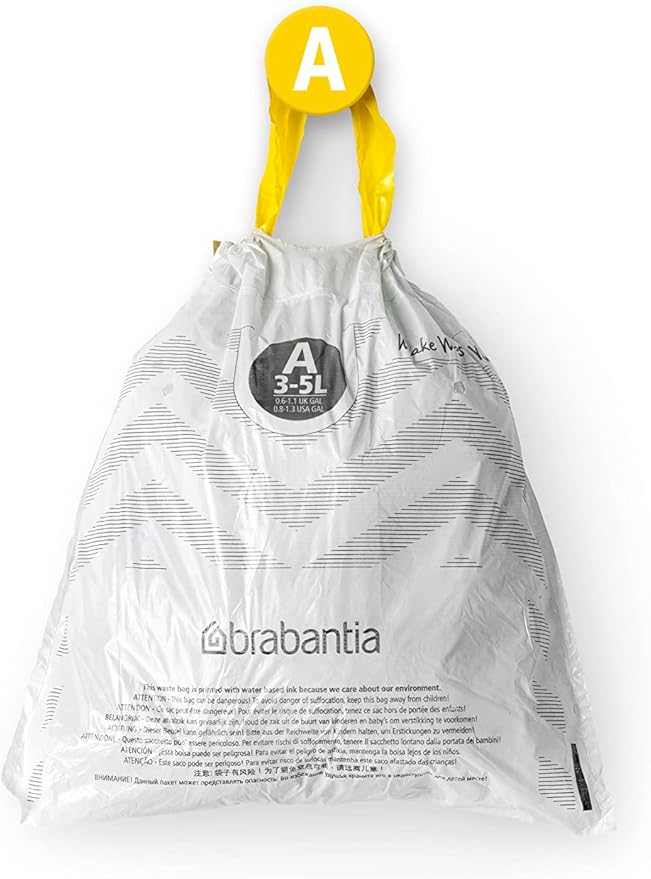 Brabantia PerfectFit Trash Bags Thick Plastic Trash Can Liners