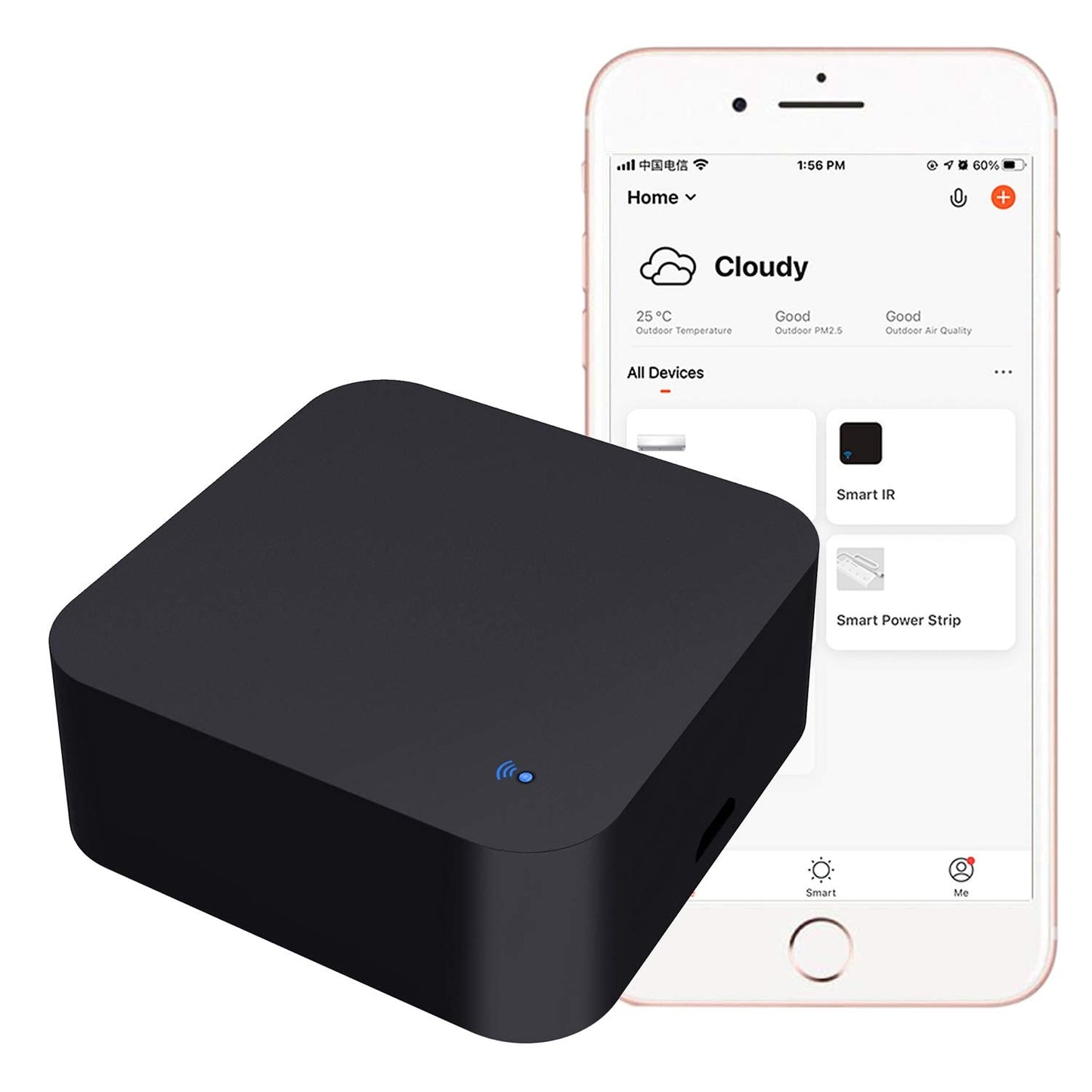 WiFi Smart Remote Controller Smart Home Infrared Universal Remote Blaster,One for All Control AC TV DVD CD AUD Air Conditioner SAT etc,No Hub Required Compatible with Alexa and Google Home(IR)