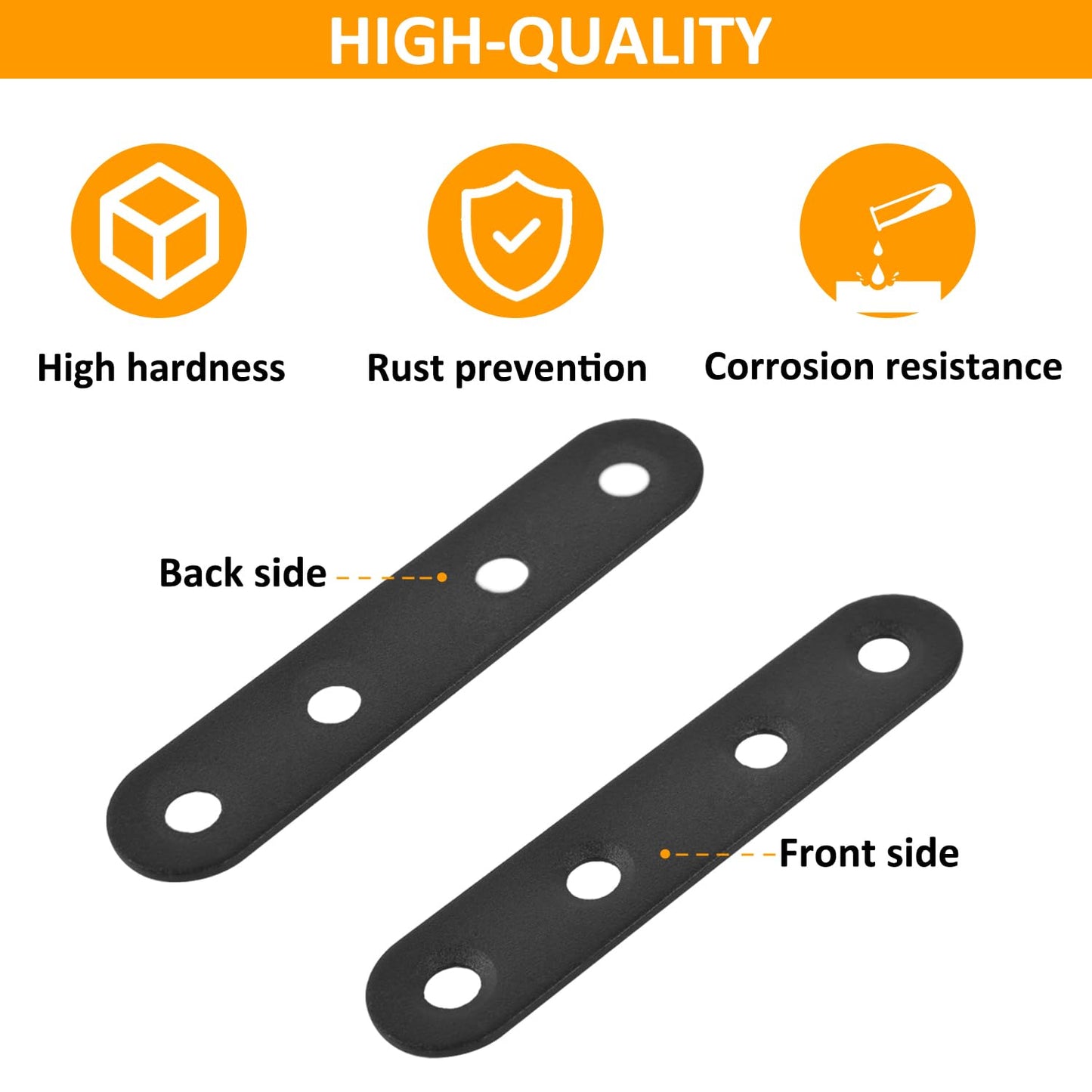 20-Pack Mending Plates for Wood Kit with 40 Self-Tapping Screws - 304 Rustproof Reinforced Flat Brackets for Wood Furniture Repair, Door Frame & Cabinet Reinforcement,Stainless Steel