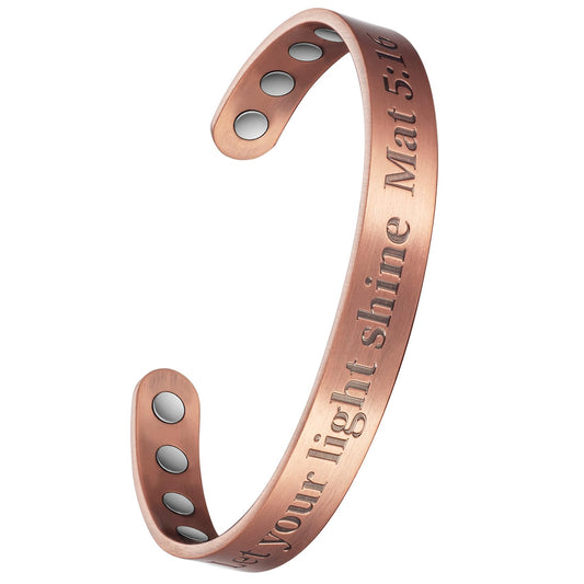 EnerMagiX Copper Magnetic Bracelet for Women, 99% Pure Copper Adjustable Bracelet, Fashsion Jewelry Presents (0946Q2)