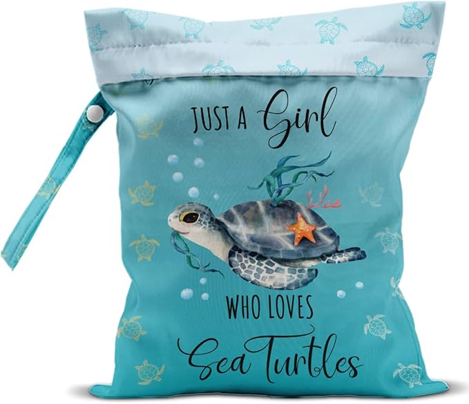 Waterproof Wet Bag for Swimsuit, Travel Beach Wet Dry Bag, Hidden Zipper