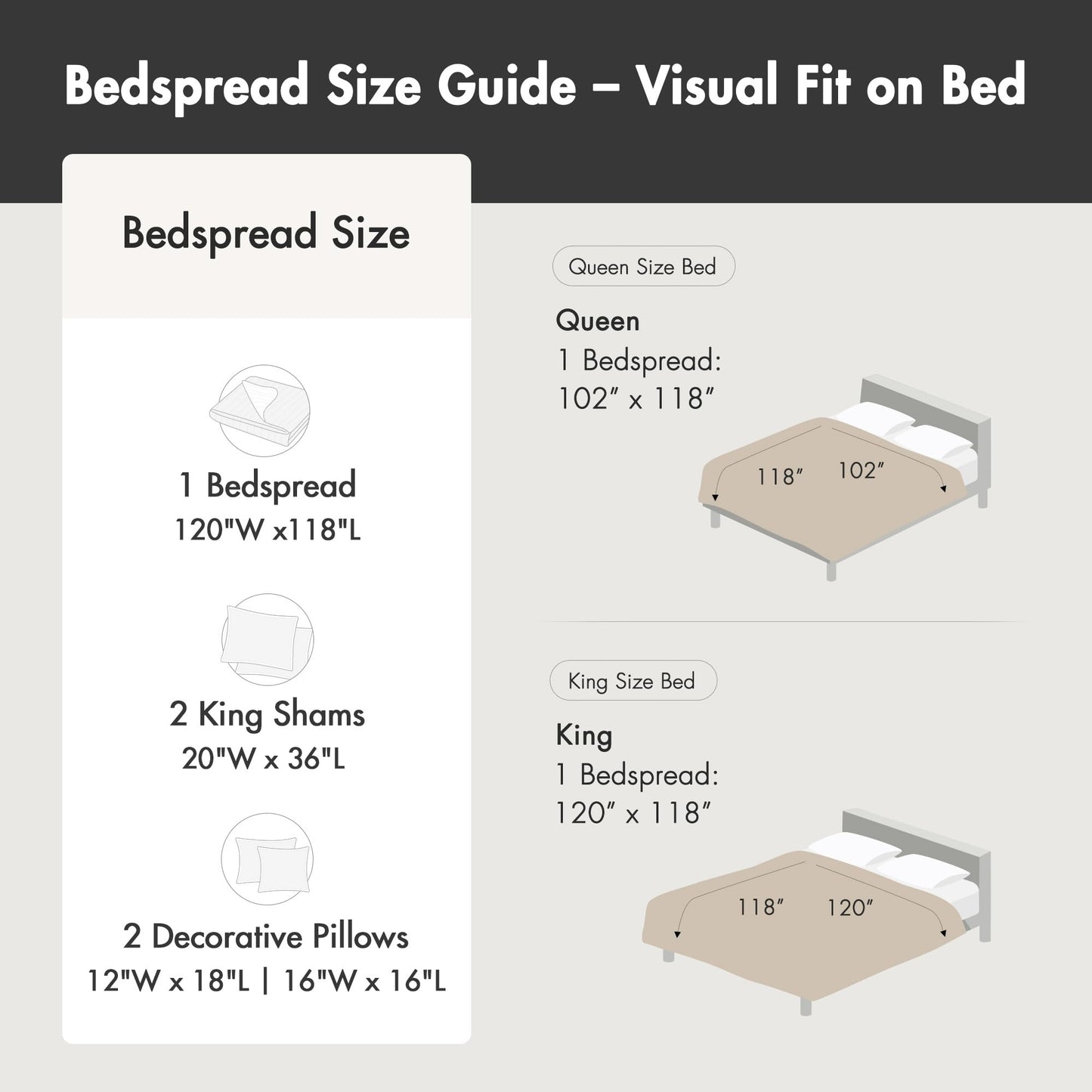 Madison Park Bellagio Reversible Quilted Bedspread Set, Solid Reverse Summer Breathable, Lightweight All Season Bedding Layer, Matching Shams, Bedspread King(120"x118"), Brown 5 Piece