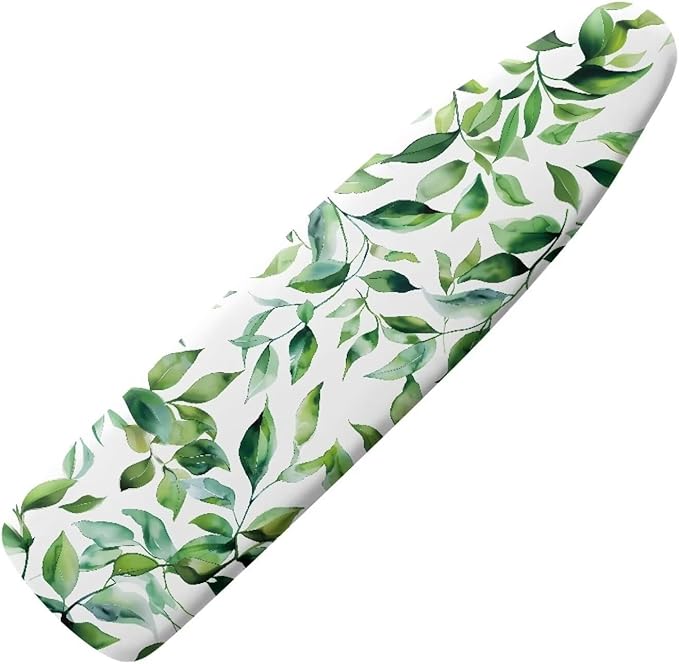 Green Leaves Ironing Board Cover Standard Size 15 x 54 Stain Resistant