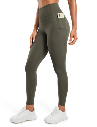 CRZ YOGA Womens Butterluxe Workout Leggings 28 Inches - High Waisted Gym Yoga Pants with Pockets Running Buttery Soft