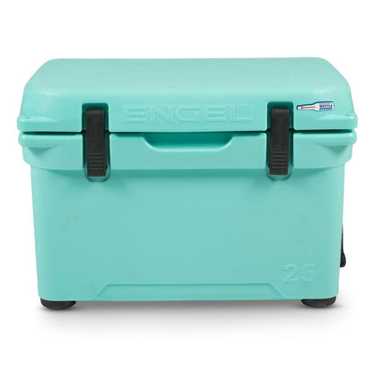 Engel Coolers ENG25 Cooler | 18 Can High Performance Durable Seamless Rotationally Molded Ice Box for Camping, Hunting, and Fishing - Seafoam