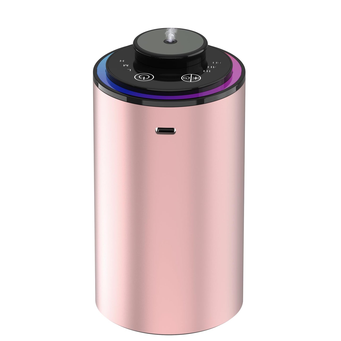 Waterless Essential Oil Diffuser, Diffuser,Portable Aromatherapy Diffuser,Light Show,3 Countdown Timers & 3 Mist Levels for Home, Room, Car, Office (Black)