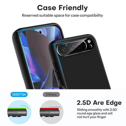 OMOTON 3+2 Pack for Google Pixel 9 Pro XL Screen Protector 6.8 Inch, 3 Tempered Glass Film & 2 Camera Lens Protector, Bubble-free, HD Clear, Not for 9 Pro/ 9