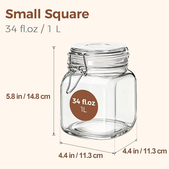 ComSaf Airtight Glass Canister Set of 3