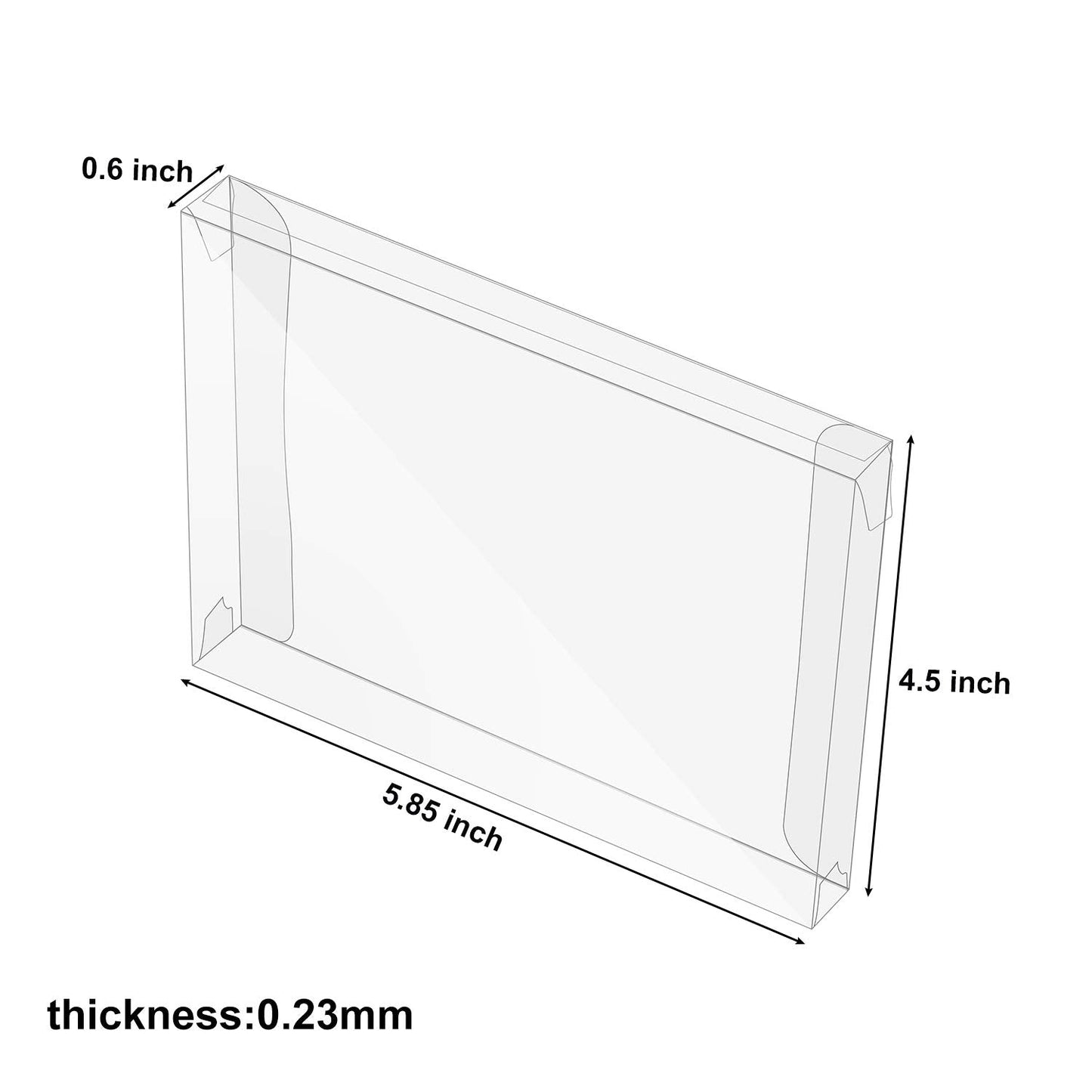 Blulu 100 Packs Clear Plastic Crystal Boxes Transparent Greeting Card Photo Storage Cases Soft Fold Design Protects Letters Photos