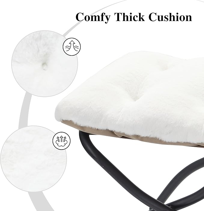 15" Folding Ottoman, Foldable Footrest Stool, Small Foot Stool